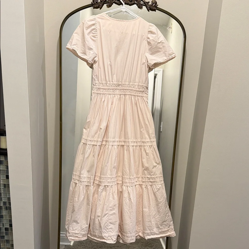 Anthropologie Pale Blush Tiered V-Neck The Somerset Maxi dress small - Picture 5 of 7